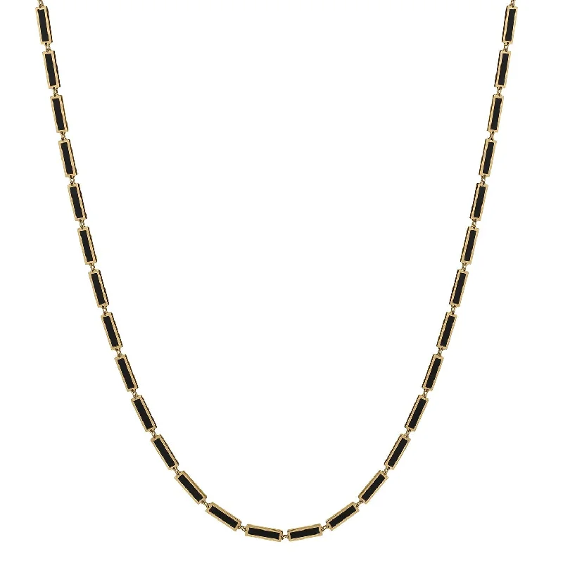 women sapphire necklaces -BLACK ONYX NECKLACE