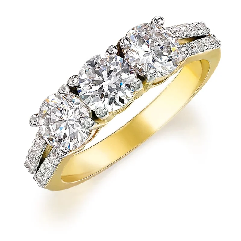 women anniversary rings -Classic Trilogy Ring