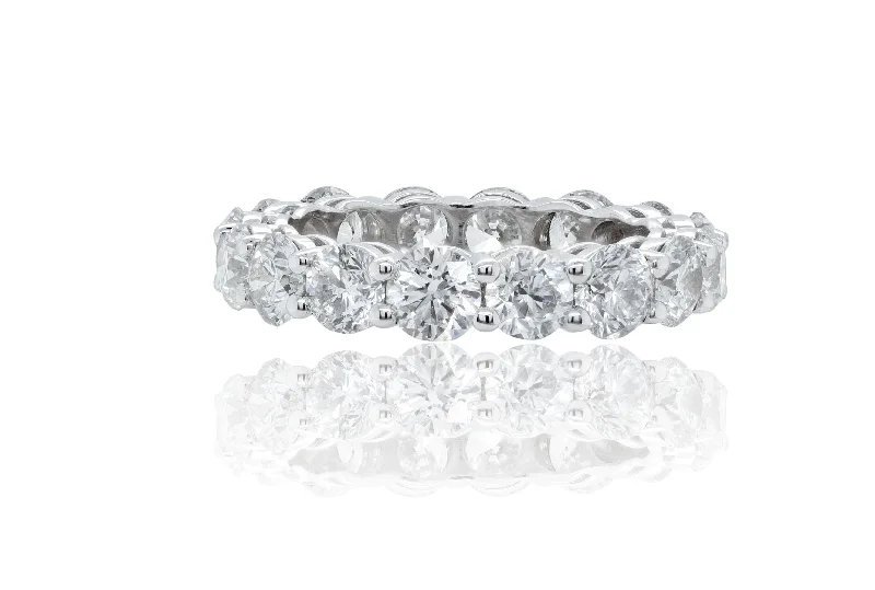 women stacked engagement rings -Diana M. 5.00 Diamond Eternity  Band