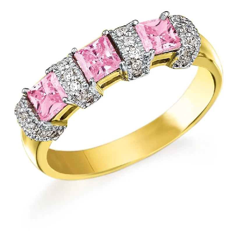 women cocktail rings -Pink Parfait Ring