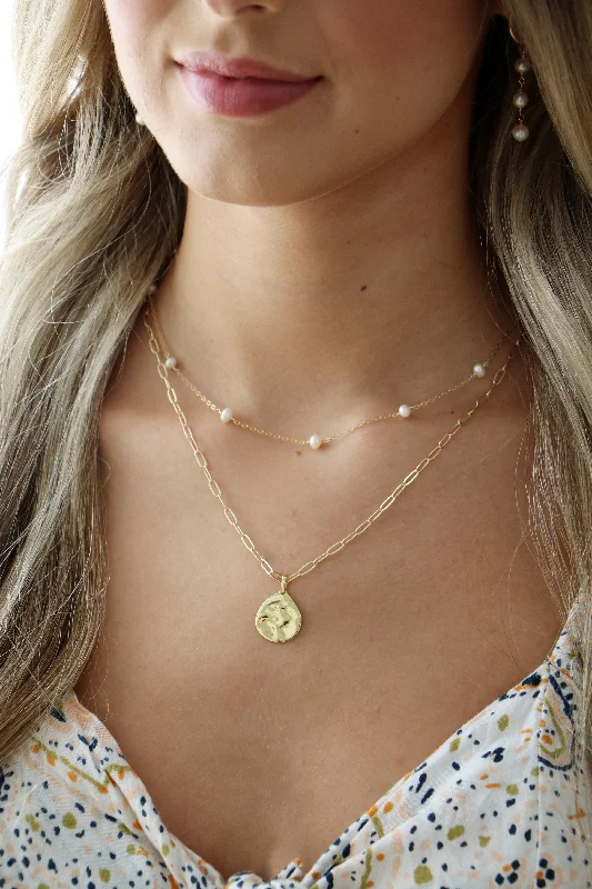 women charm necklaces -oceana necklace { gold }