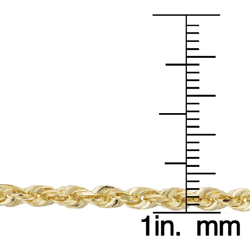 women men’s bracelets -Fremada Unisex 10k Yellow Gold 3.8-mm Semi Solid Rope Chain Bracelet (7.5 or 8.5 inches)