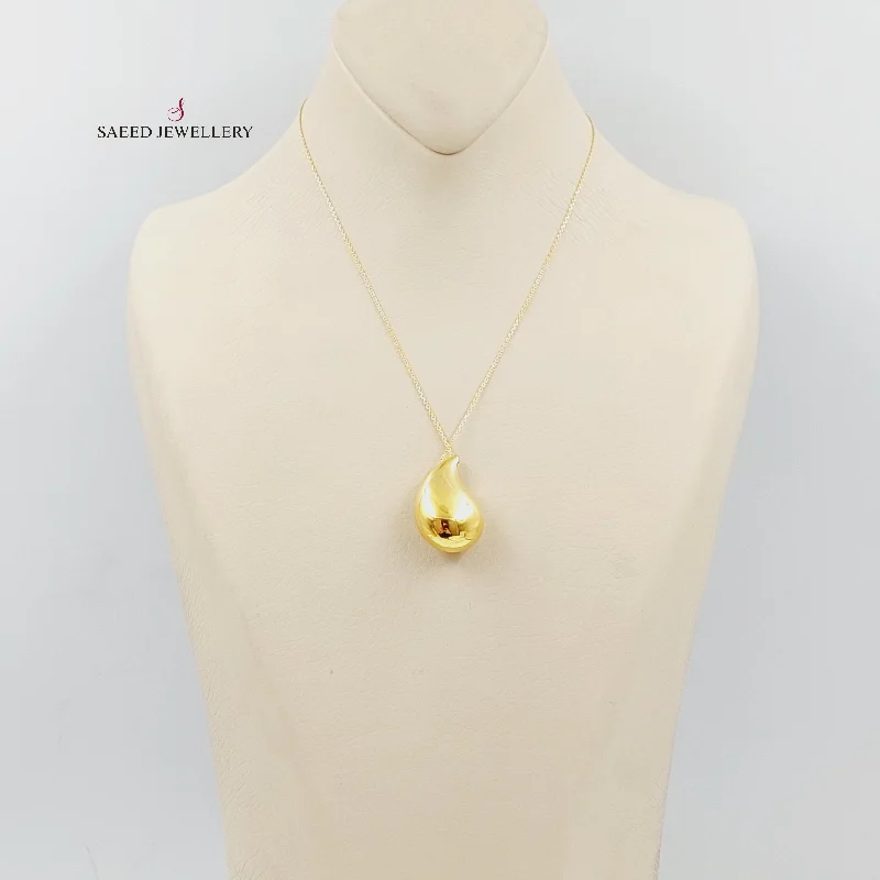 women romantic gift necklaces -Plain Almond Necklace