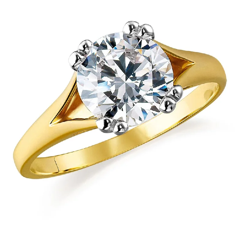 women promise wedding rings -Pristine Solitaire Ring