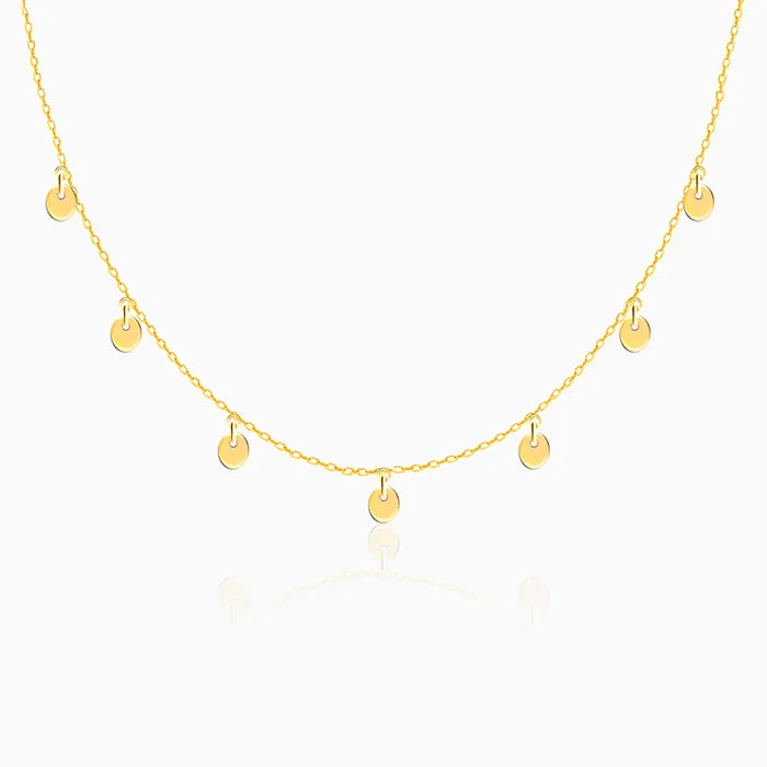 women bridal necklaces -Golden Mini Charm Necklace