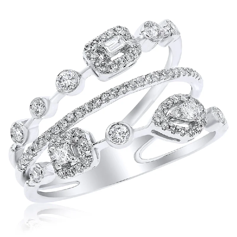 women pave engagement rings -14KTWG RING 0.34CTS BG 0.03CTS PR 0.03CTS 3.85GR 91S