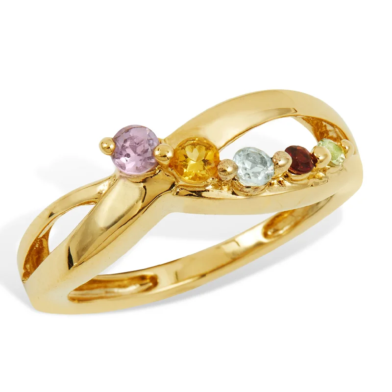 women wedding and engagement rings -18k Gold Vermeil Multi Gem