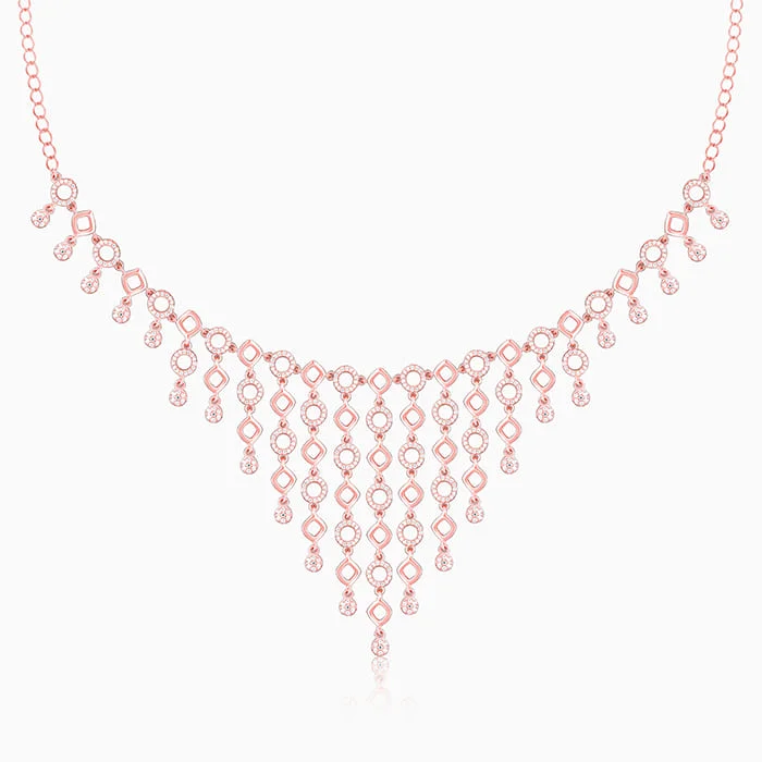 women luxurious necklaces -Anushka Sharma Rose Gold Queen Of Dreams Necklace