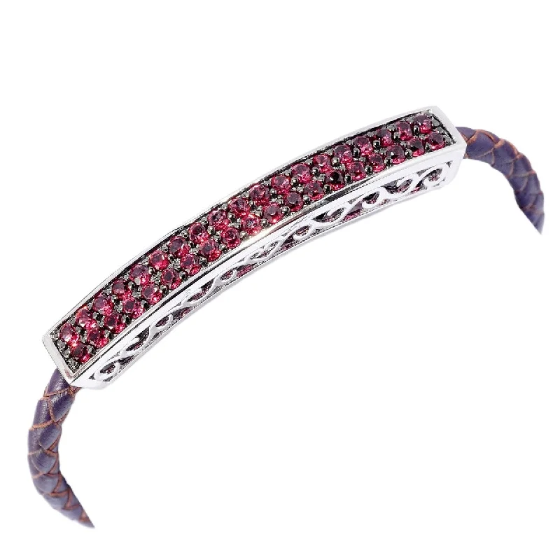 women delicate bracelets -925 Sterling Silver Rhodolite Garnet Bracelet