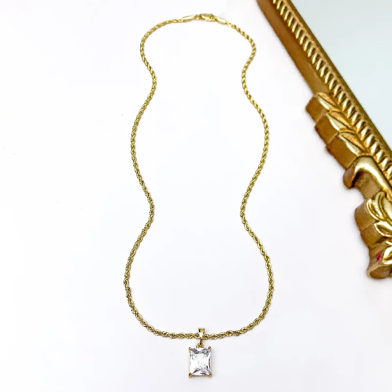 women ruby necklaces -Kinsey Designs | Martin Rope Chain Necklace with CZ Crystal Pendant