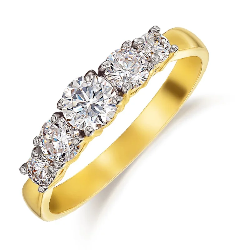 women engagement ring sets -Ablaze Eternity Ring