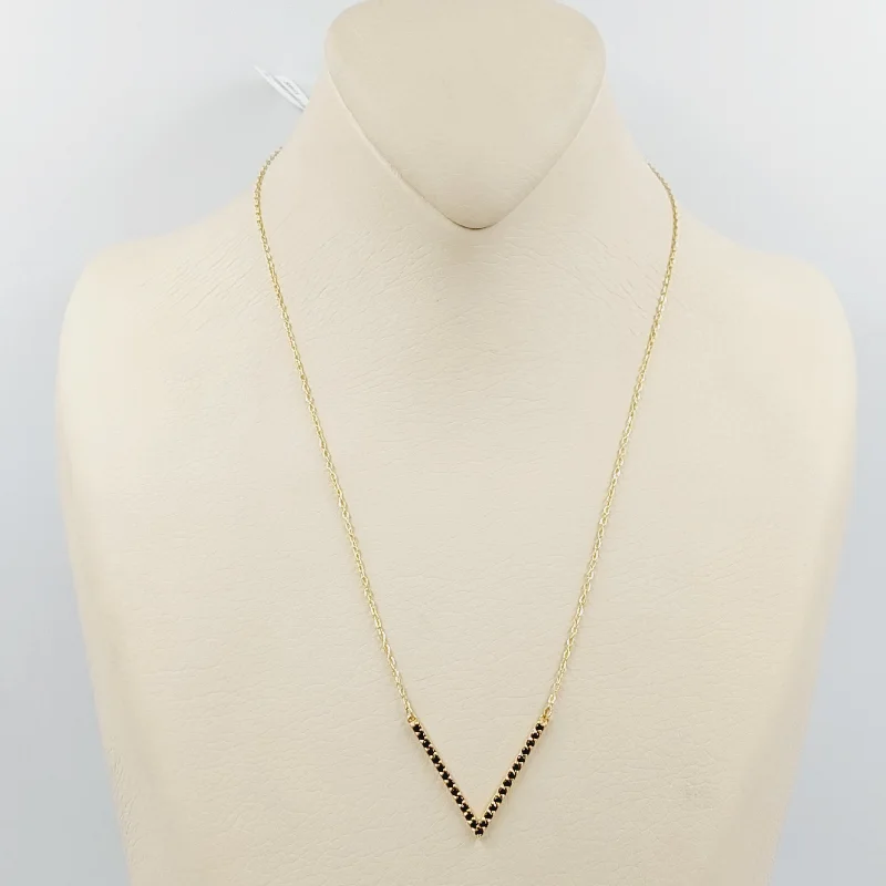 women affordable necklaces -Zircon Studded Arrow Necklace