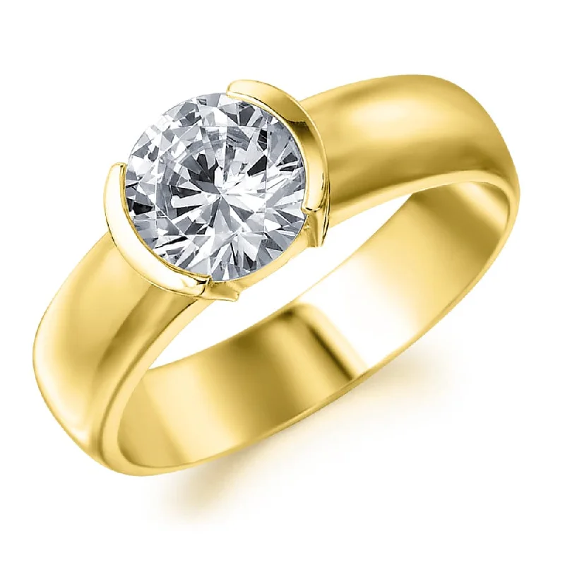 women men’s rings -Budding Solitaire Ring