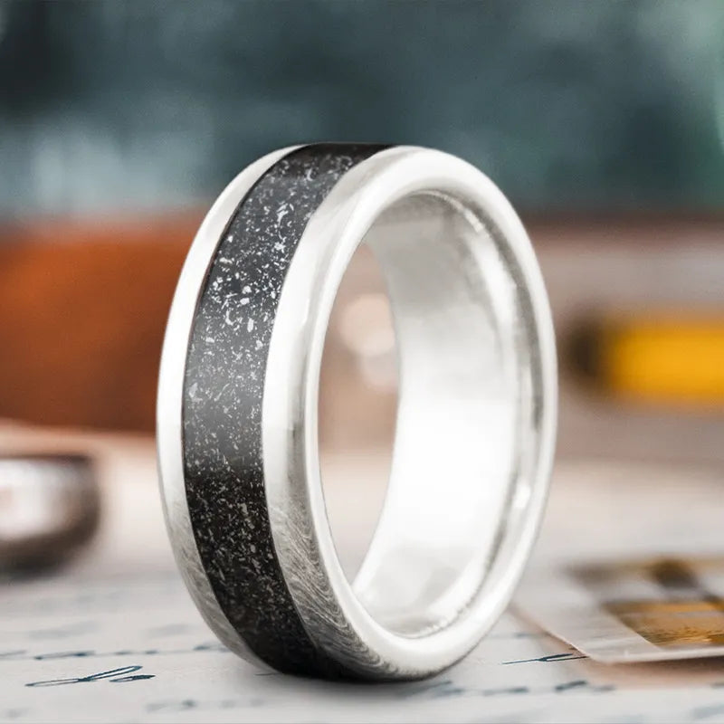 women unique wedding bands -Custom Design - Single Inlay Ring 83yP7NptlByzzjuNBV5pbeJM