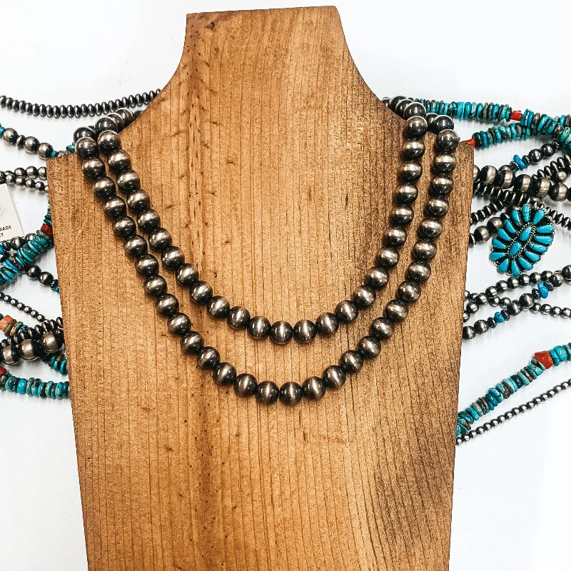 women beaded necklaces -Navajo | Navajo Handmade 10 mm Navajo Pearls Necklace | Varying Lengths