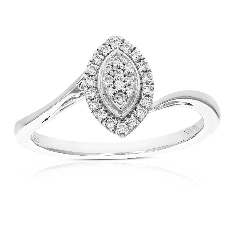 women matching engagement rings -1/8 cttw Round Cut Lab Grown Diamond Wedding Engagement Ring .925 Sterling Silver