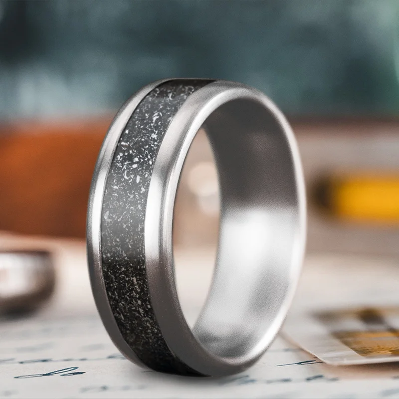 women men’s fashion rings -Custom Design - Single Inlay Ring CjlatTr6jut44ItJoOnFFxfz