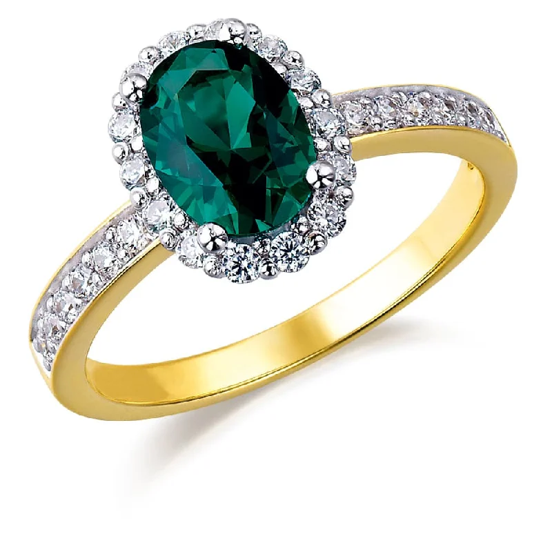 women engagement ring sets -Tru-Emerald Cincature Ring