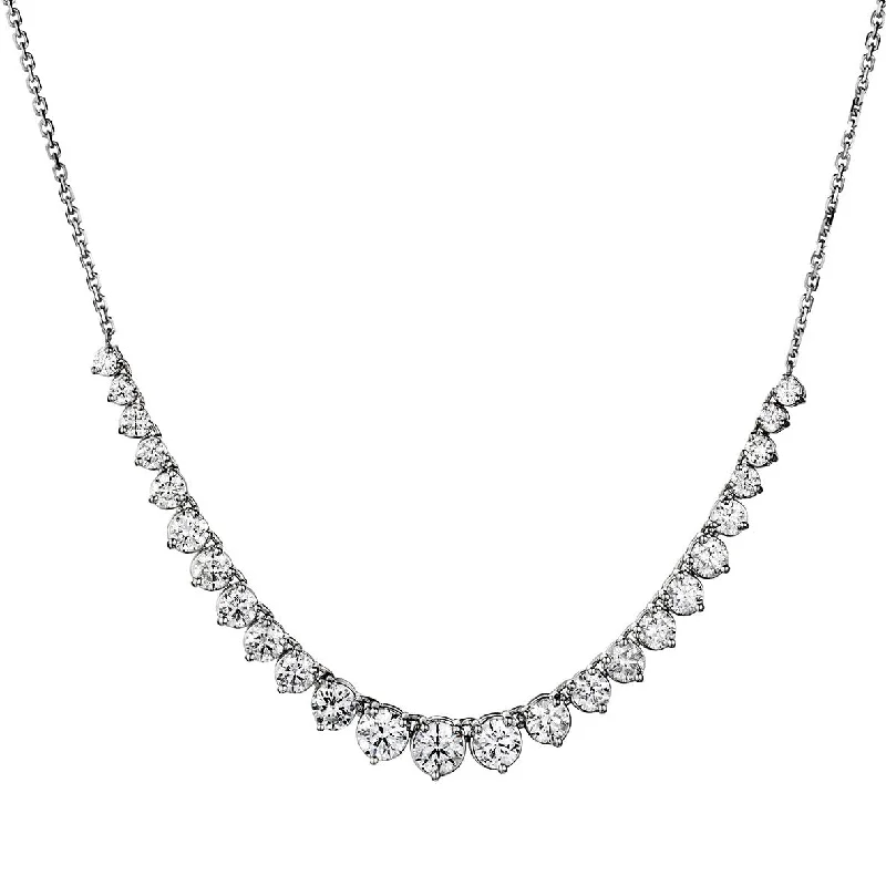 women nature-inspired necklaces -GRADUATED DIAMOND TENNIS NECKLACE