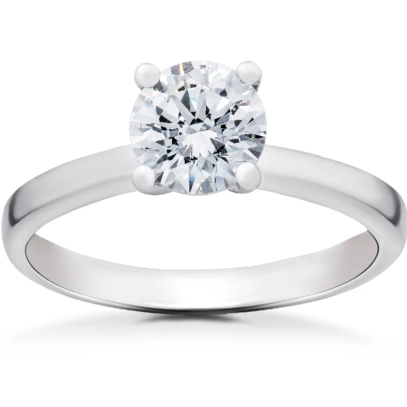 women classic wedding engagement rings -1 ct Lab Created Eco Friendly Diamond Angelica Engagement Ring 14k White Gold