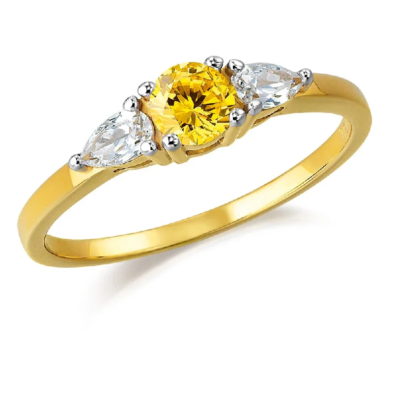 women stackable rings -Yellow Katarina Ring