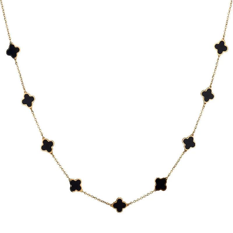 women double-layer necklaces -MINI CLOVER NECKLACE