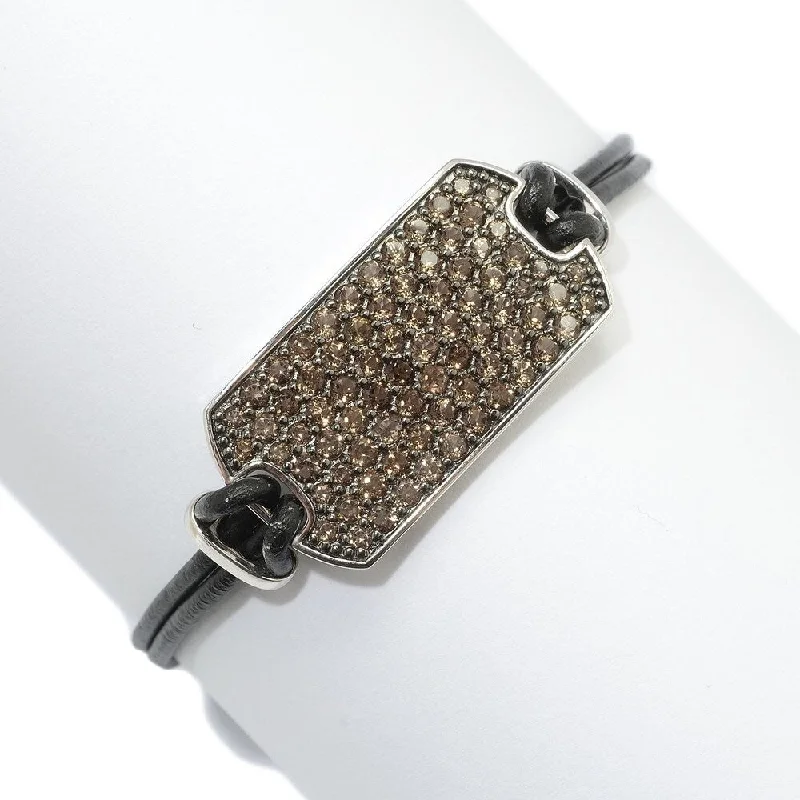 women classic bangle bracelets -925 Sterling Silver Smoky Quartz Bracelet