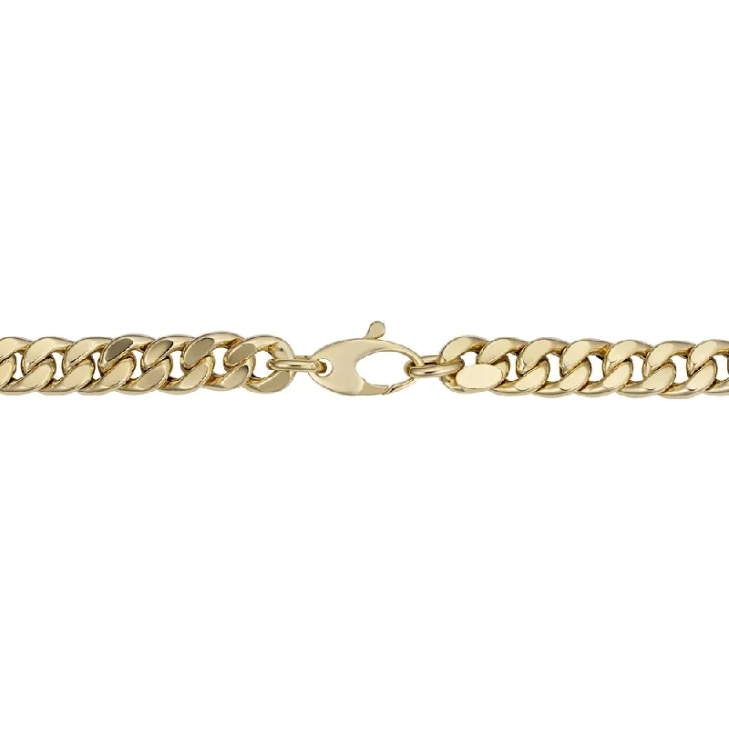 women bold bangles -Fremada Italian 14k Yellow Gold Curb Link Bracelet (6.2 millimeters wide x 7.5 inches long)