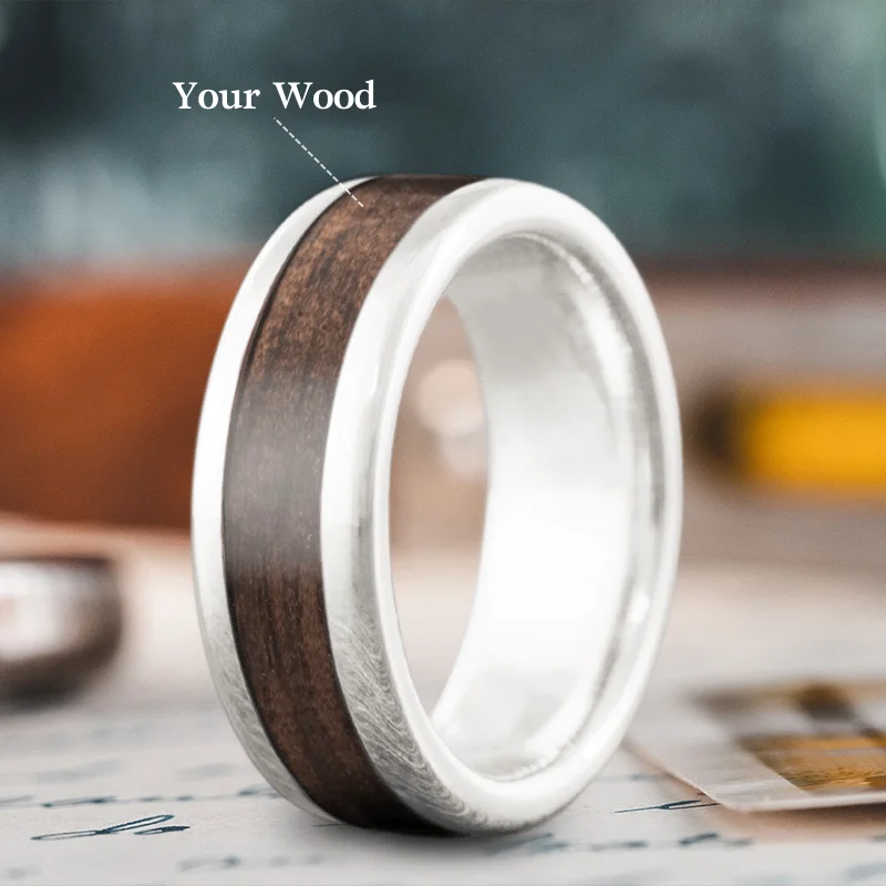 women stackable wedding bands -Custom Design - Single Inlay Ring TnVRQ3RMYWXVt8owqFMKPNN1