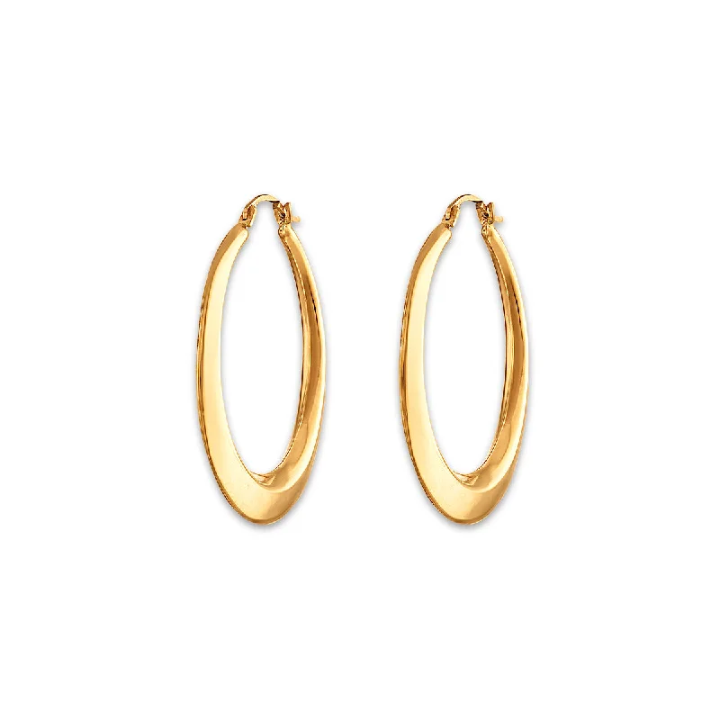 women vintage earrings -10KT Yellow Gold 30MM Hoop Earrings