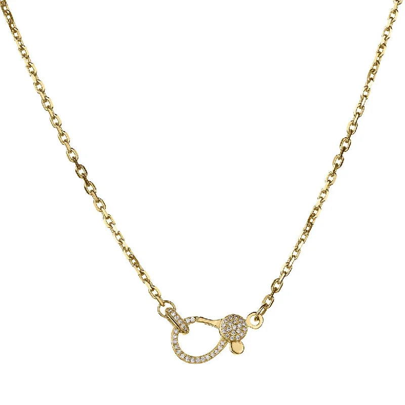 women gold necklaces -DIAMOND CLASP NECKLACE