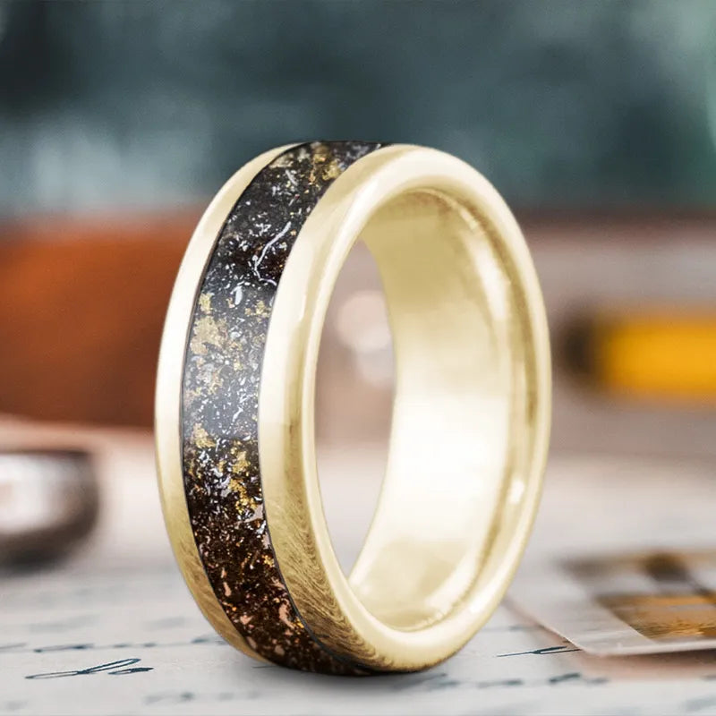 women unique wedding bands -Custom Design - Single Inlay Ring p21-OxE8j1UzVKFuiEYnX5Ax