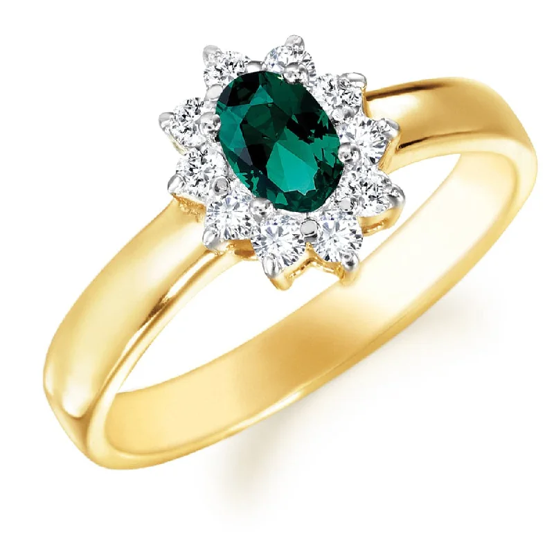 women geometric rings -Imperial Tru-Emerald Ring