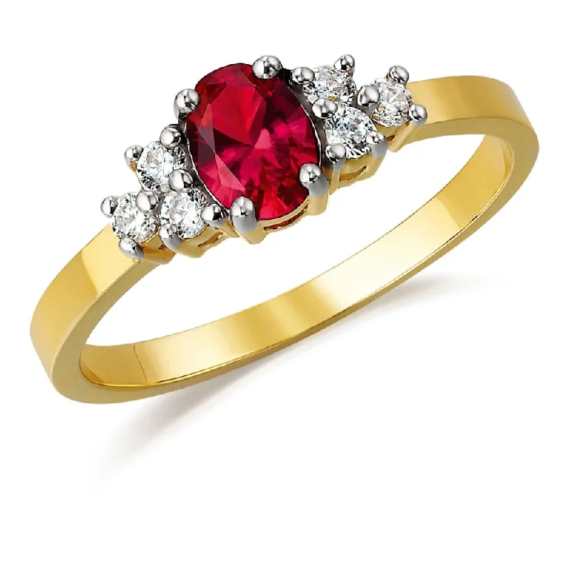 women birthstone rings -La Bella Tru-Ruby Ring