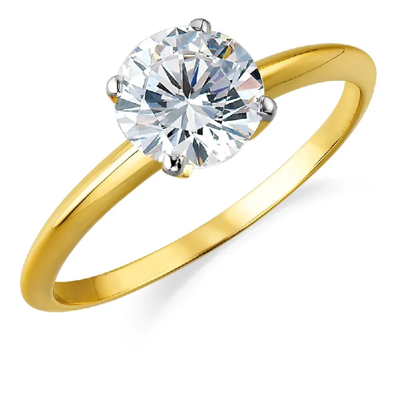 women trendy rings -4 ct. Tiffany Style 4-Claw Solitaire Ring