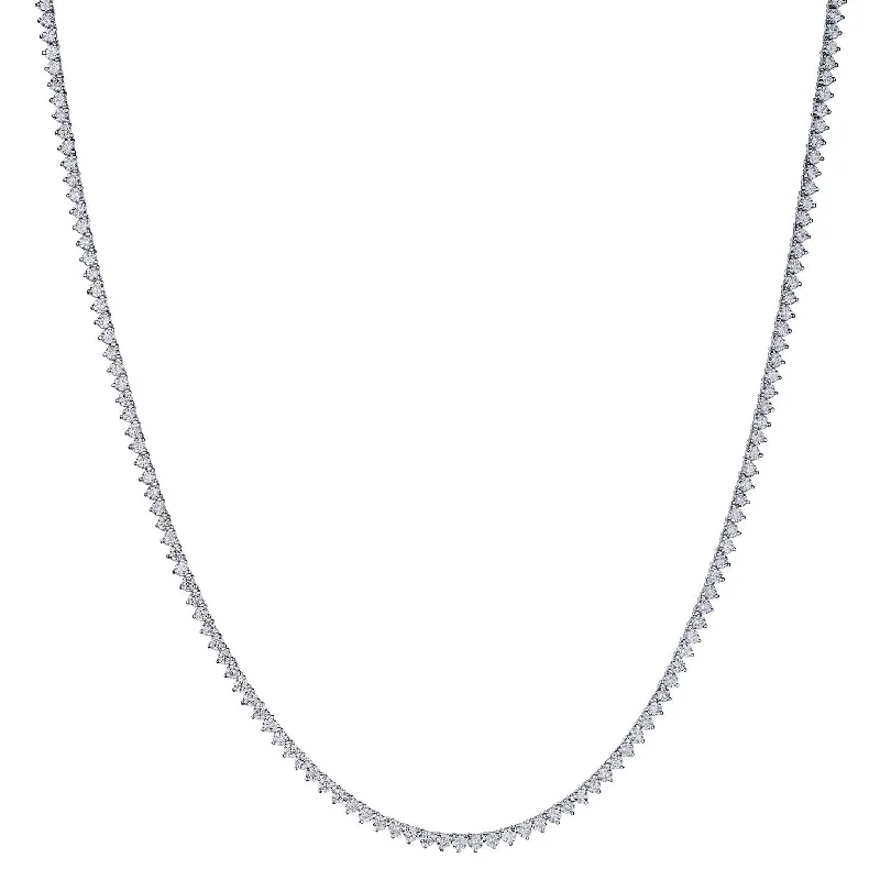 women dainty necklaces for women -3 CLAW DIAMOND TENNIS NECKLACE