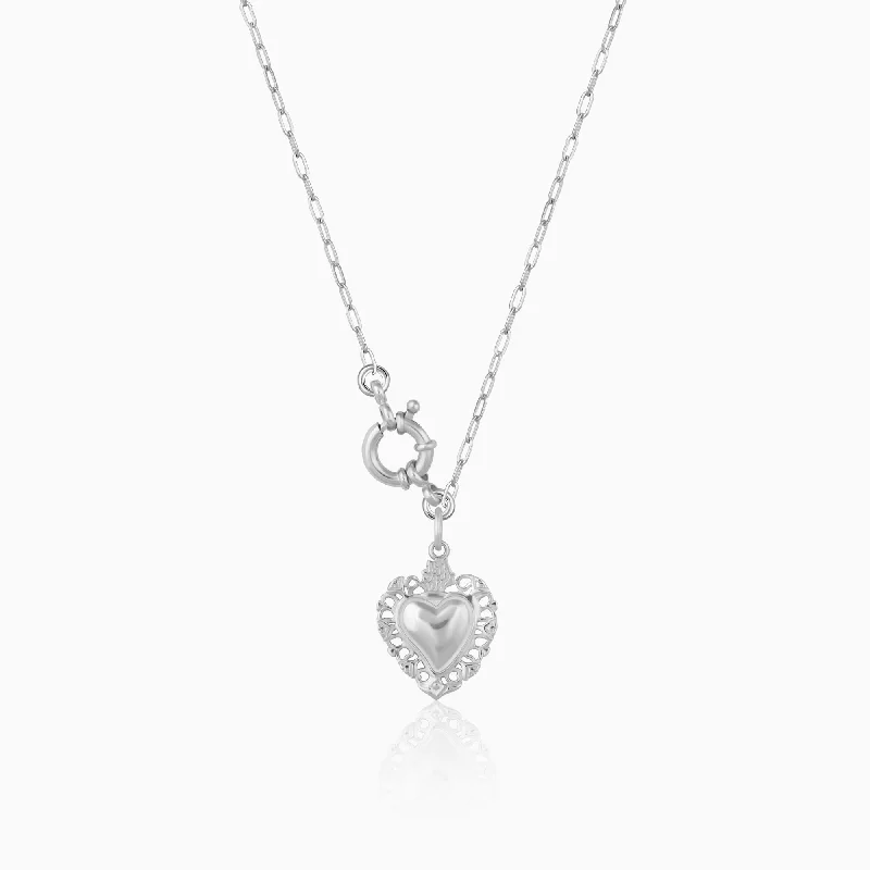 women luxurious necklaces -Silver A Lot like Love Necklace