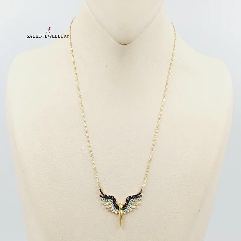 women layered necklaces -Wings Necklace