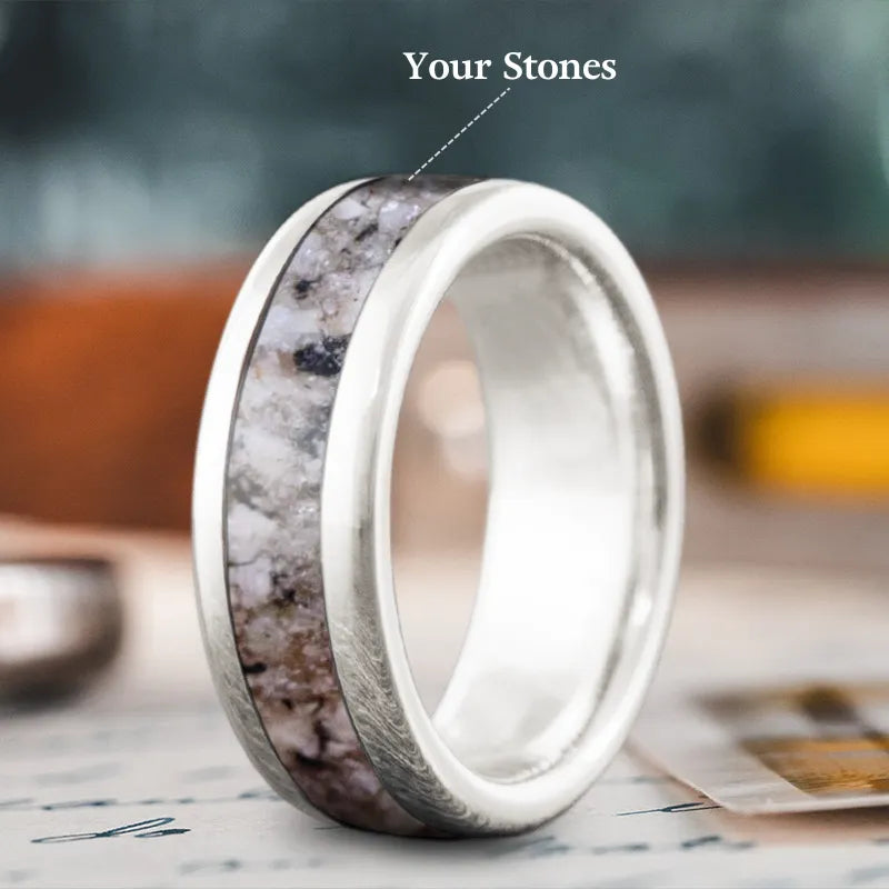 women wedding rings -Custom Design - Single Inlay Ring Yfwq5UCPI-s-1A8ek9DNr8a8