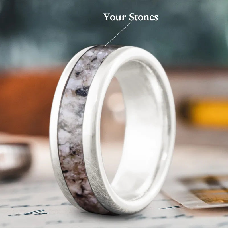 women high-end rings -Custom Design - Single Inlay Ring EhDpCUSBIW6fMDVmq8yry1lV