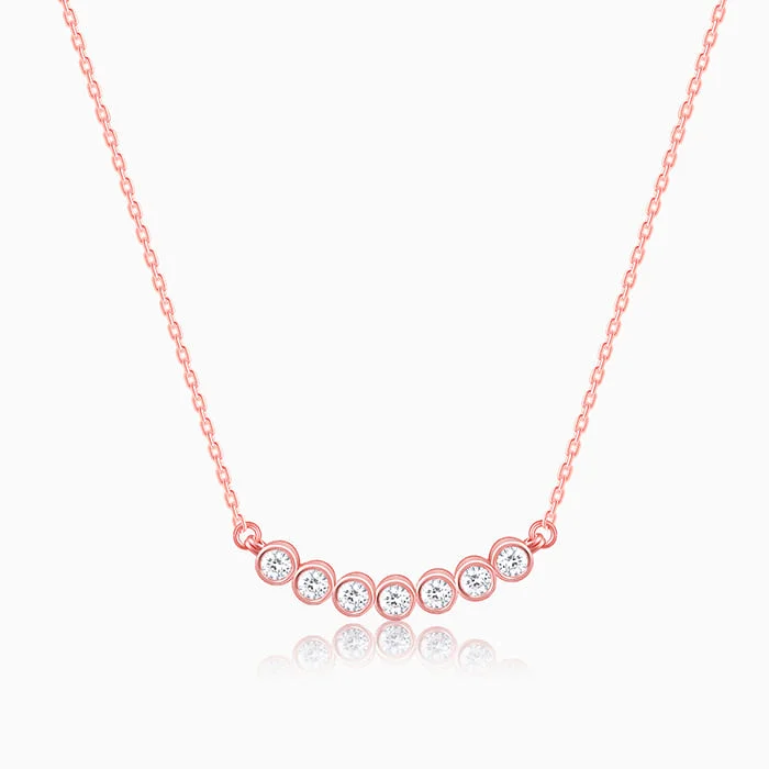 women double-layer necklaces -Rose Gold Sweet Love Necklace