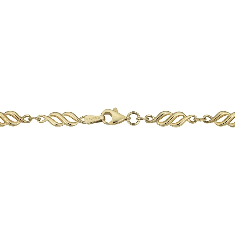 women sparkling bracelets -Fremada 10k Yellow Gold '8' Link Bracelet