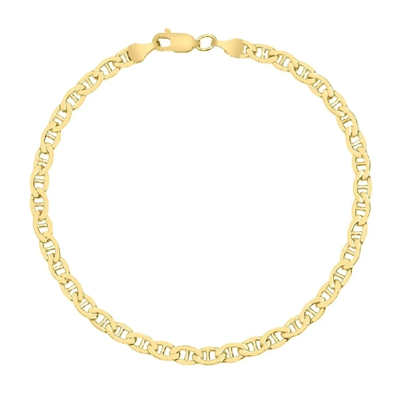 women handmade bangles -14K Yellow Gold Filled 4.2MM Mariner Link Chain Bracelet with Lobster Clasp