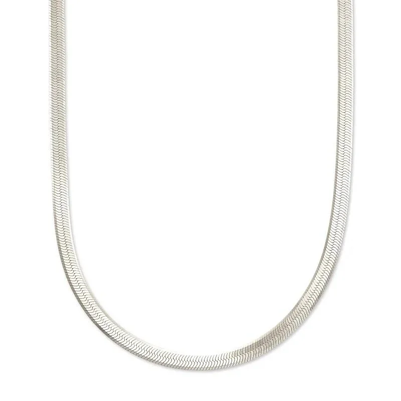 women long necklaces -Kendra Scott | Herringbone Chain Necklace in Sterling Silver