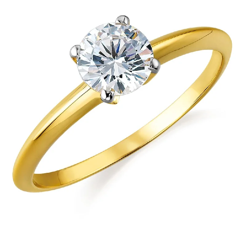 women custom-made rings -1 ct. Tiffany Style 4-Claw Solitaire Ring