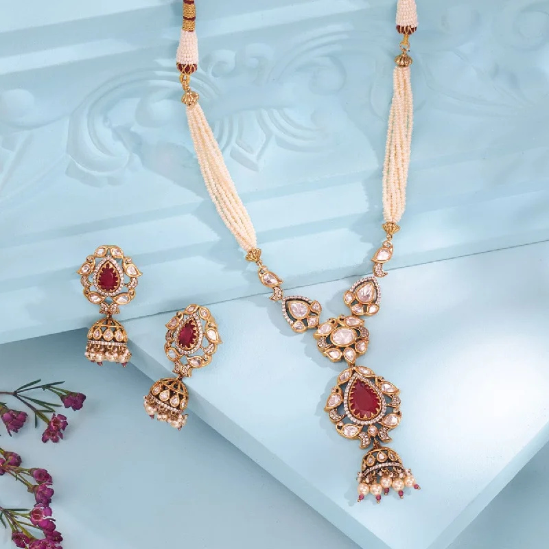 women sapphire necklaces -Kundan Necklace 170774