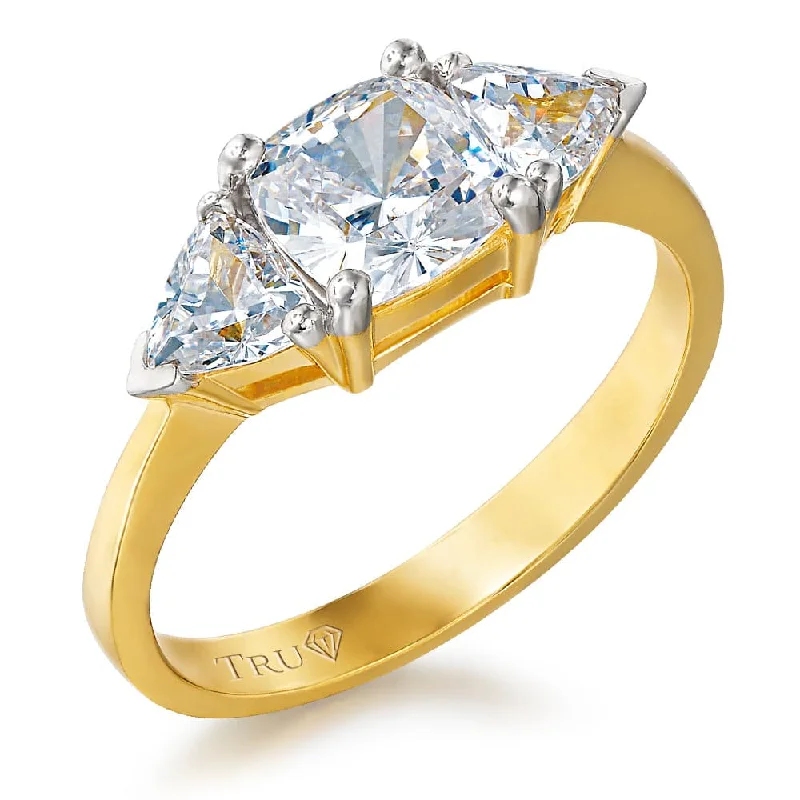 women custom rings -Prestige Cushion Cut Ring