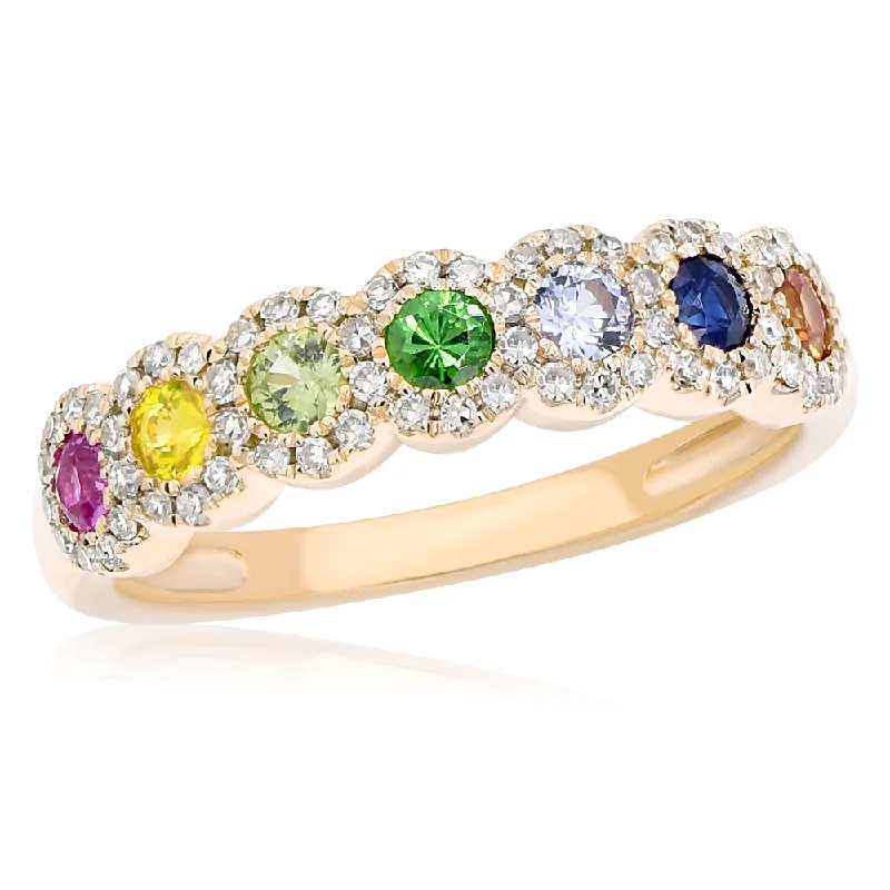 women eco-friendly engagement rings -SCD 0.25 MULTSP 0.52 14KY 2.82 GR 67 ST