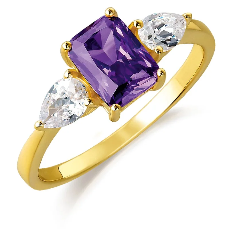 women birthstone engagement rings -Amethyst Inspiration Ring