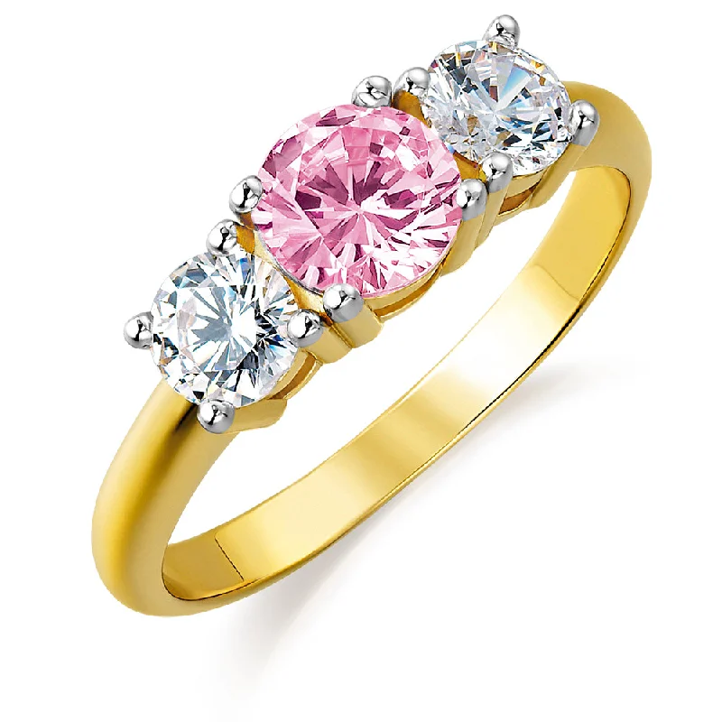 women chic rings -Pink Trilogy Ring